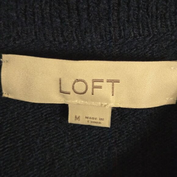 Loft Amour Collar Sweater Intarsia Knit Peter Pan Collar 2022 Pullover Size M - Picture 8 of 10